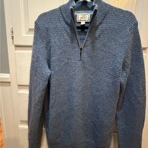Jos. A. Bank Men's Heathered Blue quarter M Zip-Up Sweater